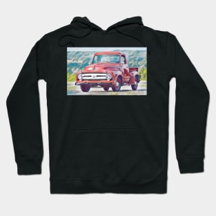 Classic 1953 Ford F100 Pick Up Truck Hoodie